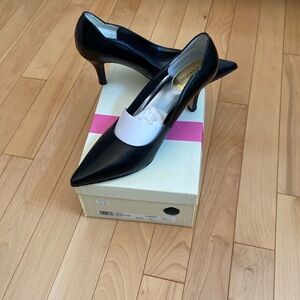 ROS R HOMMERSON Size 10 Black Roxy leather 3-inch Heels